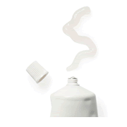 An open tube of spermicide. 