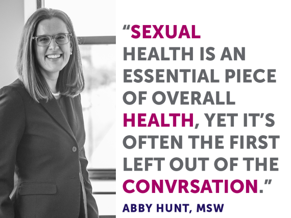 A quote and headshot from Abby Hunt. 