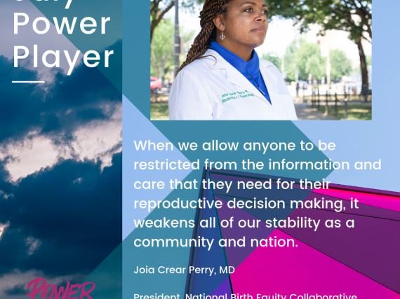 A picture and quote from Joia Crear-Perry, MD